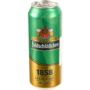 Пиво світле фільтроване пастеризоване Feldschlößchen Pale Light Lager, б.м., 0,5 л, 3,9%
