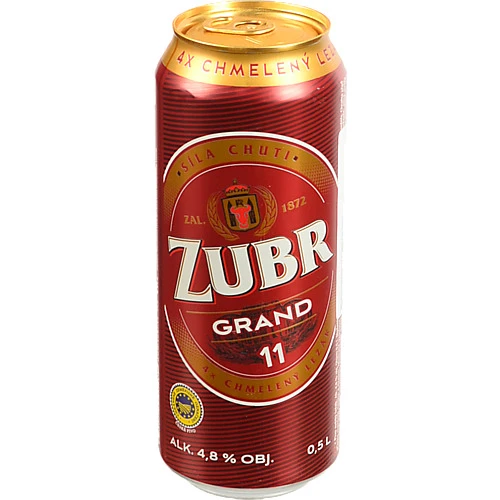 Пиво Zubr 0.5л grand світле 4.8% ж.б