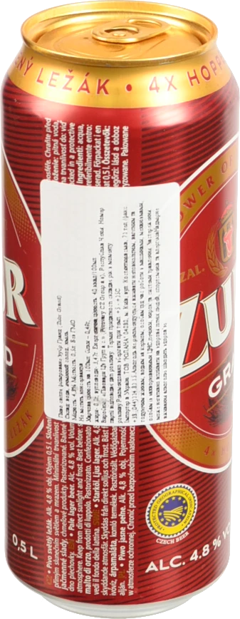 Пиво Zubr 0.5л grand світле 4.8% ж.б