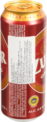 Пиво Zubr 0.5л grand світле 4.8% ж.б