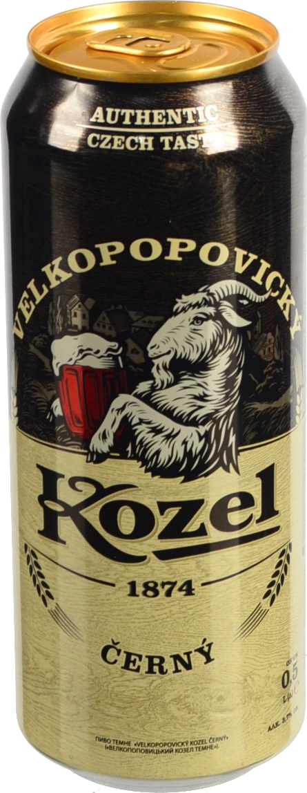 Пиво 0.5 л 3.7% темне фільтроване пастеризоване Černý Velkopopovicky Kozel, б.м.
