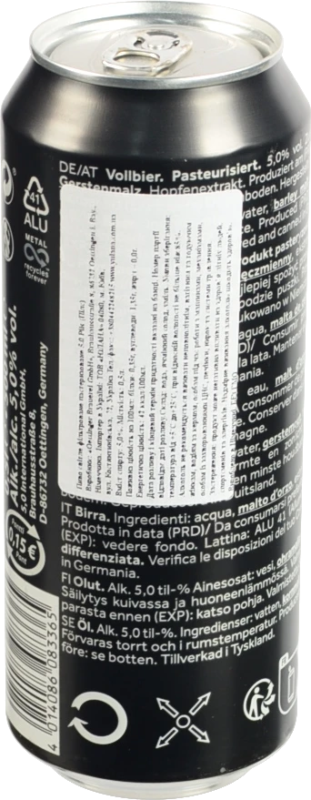 Пиво 5.0 0.5л 5 original pils світле з.б