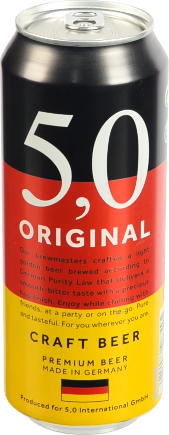 Пиво 5.0 0.5л 5 original craft світле з.б
