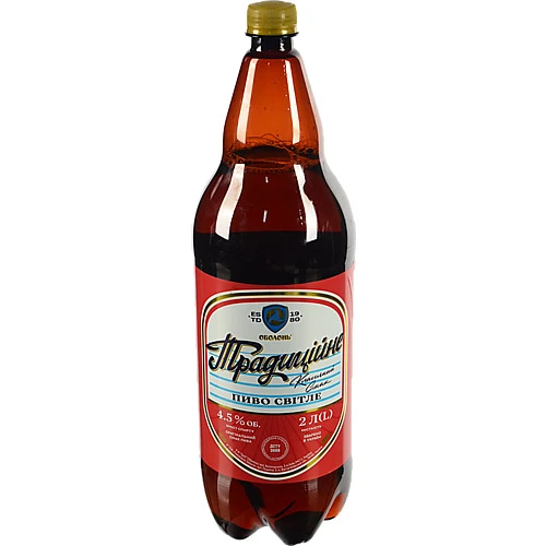 Пиво Традиційне 2л 4.5 світле пастеризоване