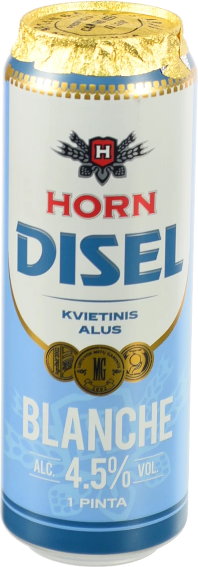 Пиво світле фільтроване пастеризоване Horn Disel Blanche, 4,5%, 0,568 л, б.м.