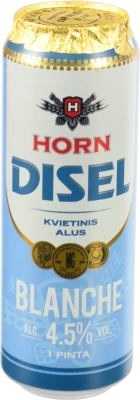 Пиво світле фільтроване пастеризоване Horn Disel Blanche, 4,5%, 0,568 л, б.м.