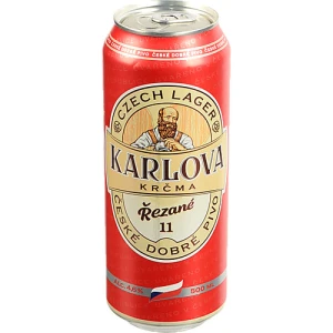 Пиво напівтемне фільтроване пастеризоване «Řezané» ТМ «Karlova Krčma», 4,6%, 0,5 л, б.м.