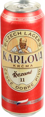 Пиво напівтемне фільтроване пастеризоване «Řezané» ТМ «Karlova Krčma», 4,6%, 0,5 л, б.м.