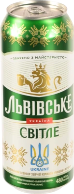 Пиво Львівське 0.48л світле з.б