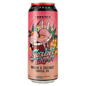 Пиво світле слабоалкогольне нефільтроване Forever Mango & Coconut Tropical IPA 4,5%, 0,5 л, б.м.