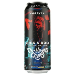 Пиво світле слабоалкогольне нефільтроване Forever Rock&Roll Imperial Hazy IPA 7,5% 0,5 л, б.м.