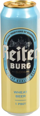 Пиво пшеничне нефільтроване пастеризоване «Reiter Burg Wheat», 5,0%, 0,568 л, б