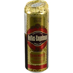 Пиво фільтроване темне пастеризоване «Volfas Engelman Bohemijos Tamsusis lager», 4,2%, 0,568 л, б.м.