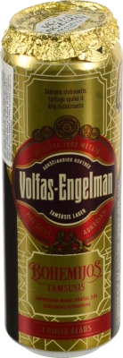 Пиво фільтроване темне пастеризоване «Volfas Engelman Bohemijos Tamsusis lager», 4,2%, 0,568 л, б.м.