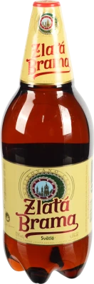 Пиво Zlata Brama 1.75л 5% світле пастеризоване
