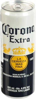 Пиво світле фільтроване пастеризоване «Corona Extra», 4,5%, 0,355 л, банка металева