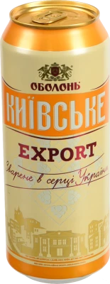 Пиво Оболонь 0.5л 4.7% світле київське експорт з.б