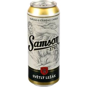 Пиво світле пастеризоване «Samson», 4,1%, 0,5 л, б.м.