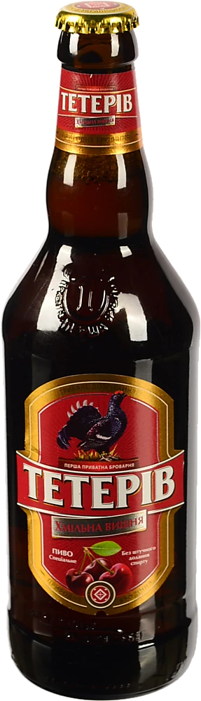 Пиво Тетерів Хмільна Вишня 500мл 7% напівтемне фільтроване пастеризоване