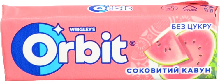 Жувальна гумка Orbit 14г Соковитий кавун без цукру