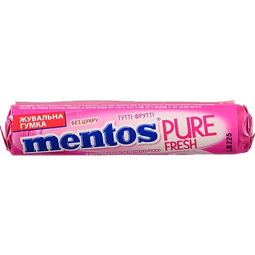 Гумка жувальна Тутті-фрутті Pure fresh Mentos м/у 15.75г