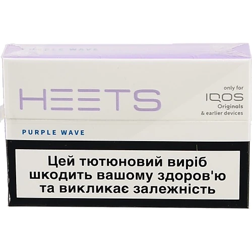 Виріб тютюновмісний для електричного нагрівання з ментолом Purple Wawe Heets 20шт
