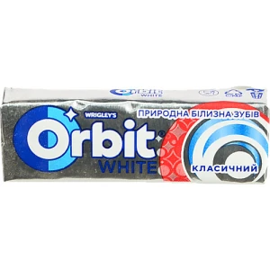 Жувальна гумка Orbit 14г White Classic без цукру