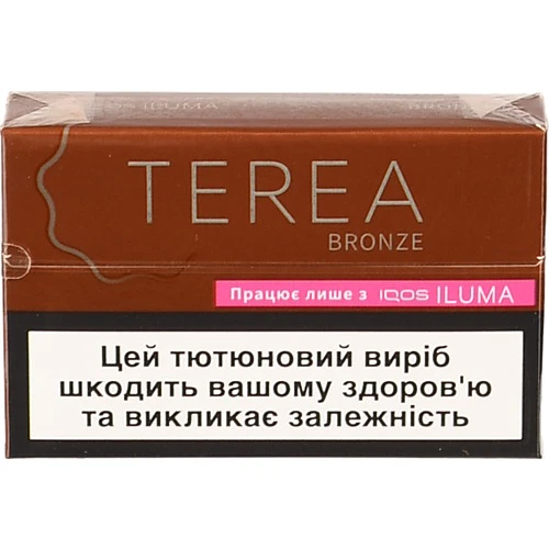 Виріб тютюновмісний для електричного нагрівання з фільтром Terea Bronze 20шт
