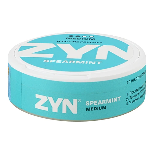 Безтютюнові подушечки Zyn Spearmint Medium нікотиновмісні