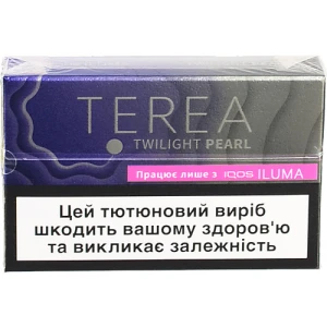 Виріб тютюновмісний для електричного нагрівання з фільтром Terea Twilight pearl 20шт