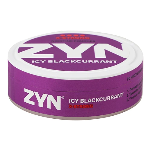 Безтютюнові подушечки Zyn Icy Blackcurrant X-Strong нікотиновмісні