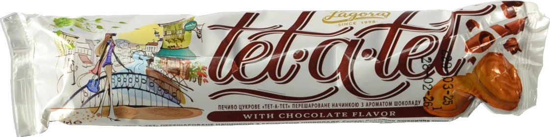 Печиво Лагода 75г тет-а-тет шоколад