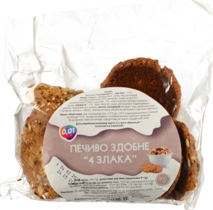 Печиво 0.01 300г 4 злака здобна
