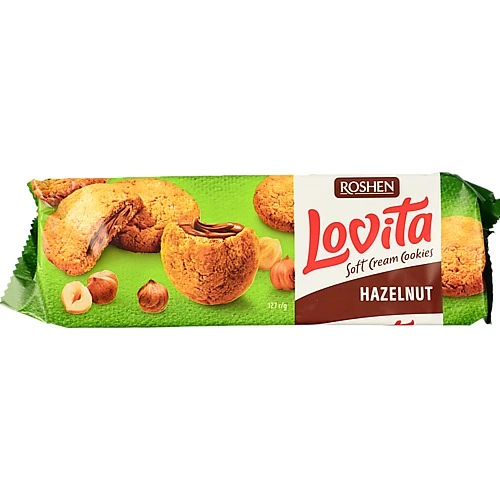 Печиво здобне Hazelnut Soft Cream Cookies Lovita Roshen м/у 127г