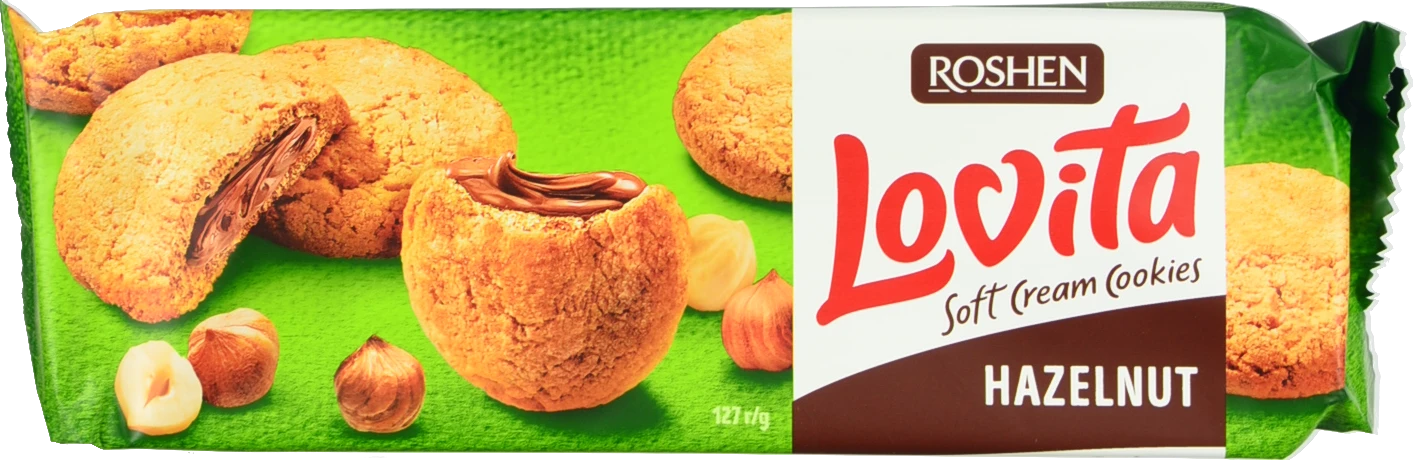 Печиво здобне Hazelnut Soft Cream Cookies Lovita Roshen м/у 127г