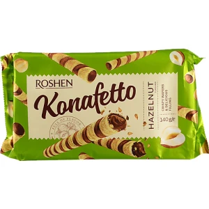 Вафельні трубочки Рошен Hazelnut Konafetto 140г