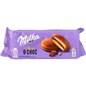 Тістечко-сендвіч бісквітне з начинкою вкрите молочним шоколадом Choc&Choc Milka м/у 150г