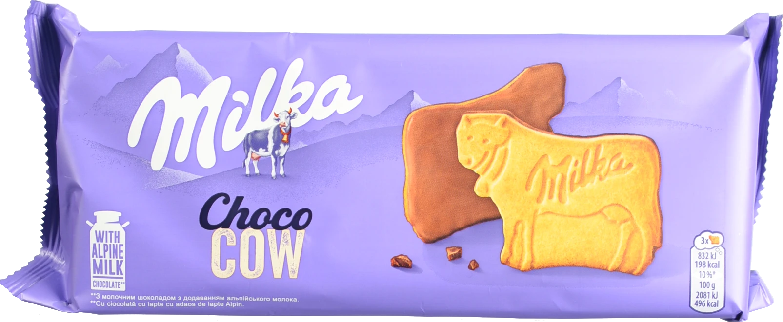 Печиво вкрите молочним шоколадом Choco cow Milka м/у 200г