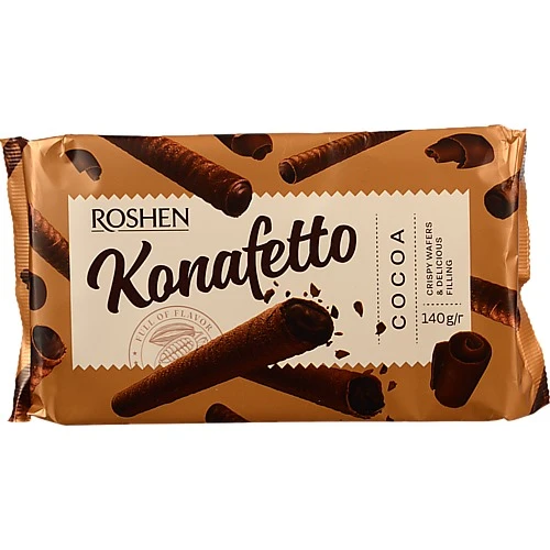 Вафельні трубочки Рошен Cocoa Konafetto 140г