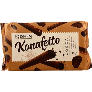 Вафельні трубочки Рошен Cocoa Konafetto 140г