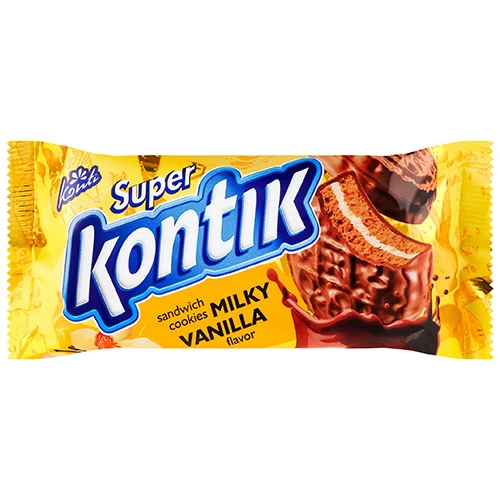 Печиво сендвіч Super Kontik 90г ваніль молочний