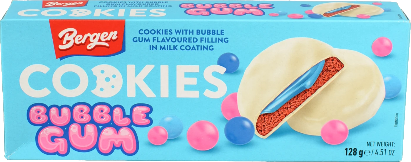 Печиво Bergen Cookies 128гр смак жуйки