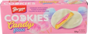 Печиво Bergen Cookies 128г смак солодкої вати