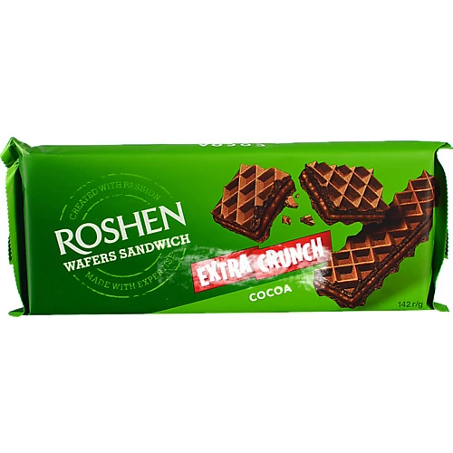 Вафлі Choco Wafers Sandwich Extra Crunch Roshen м/у 142г