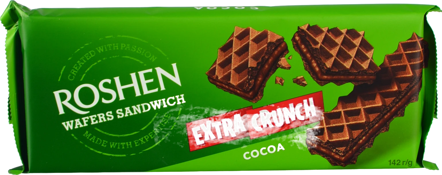 Вафлі Choco Wafers Sandwich Extra Crunch Roshen м/у 142г