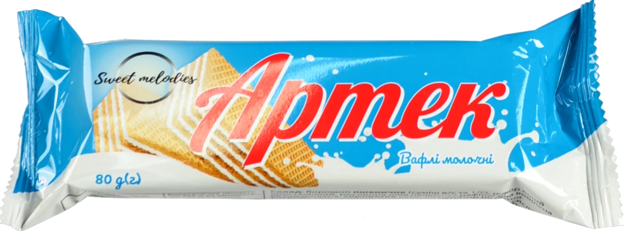 Вафлі Sweet melodies 80г артек молочний