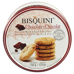 Печиво Bisquini 150г пісочне шоколадне м.б