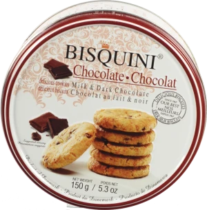Печиво Bisquini 150г пісочне шоколадне м.б