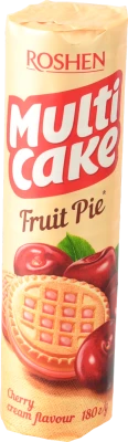 Печиво цукрове Cherry cream Fruit Pie Multicake Roshen м/у 180г