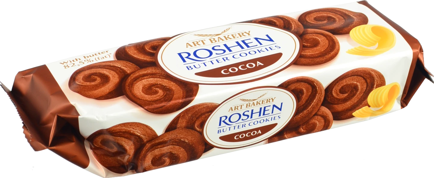 Печиво Рошен 140г здобне butter cookies з маслом та какао